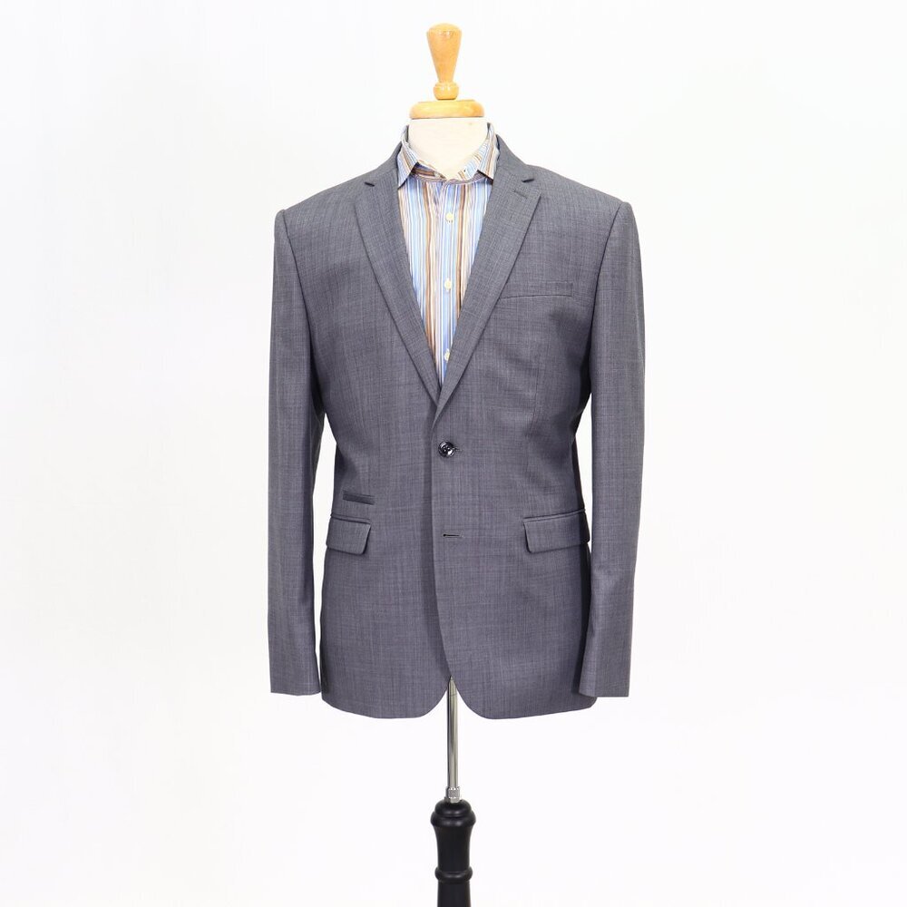 Express 42R Gray Solid 2-Button Sport Coat Blazer Jacket T014